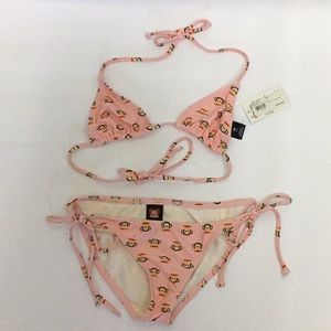 👍NWT Paul Frank Kids Bikini set Halter Top Sz 10